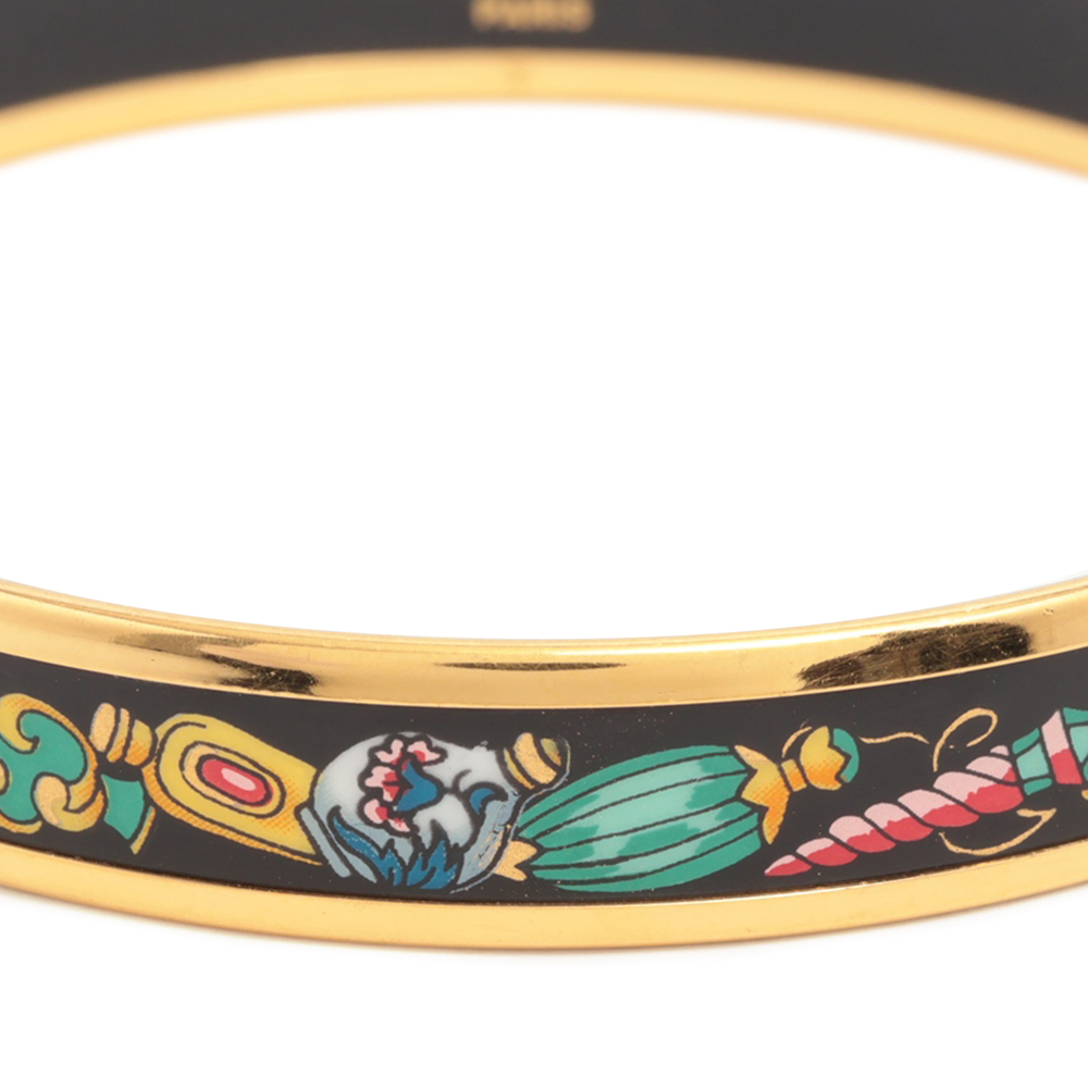 Pre-Loved Hermes Narrow Enamel Qu Importe le Flacon Bangle 65 - Picture 3 of 5